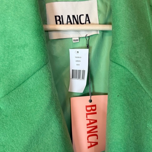 BLANCA Adeline Wool Blend Oversized Coat In Green NWT Size XS/S - Picture 6 of 8